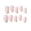 False Fingernails Pink Artificial False Nails Tips Full Cover Square Fake Nails