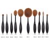 10-PCS Oval-Shaped Makeup Brush Set