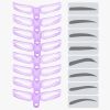 8pcs Eyebrow Stencils, Eyebrow Shaping Kit, Eyebrow Template, 8 Styles Reusable Eyebrow Stencil With Handle