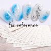 8 Sheets Self-Adhesive Silver Color Random Patterned DIY Nail Art Decoration Decals Metallic Nail Sticker Nail Decals