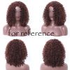 16 inch Dark Brown Afro Short Curly with Bangs Synthetic Wig